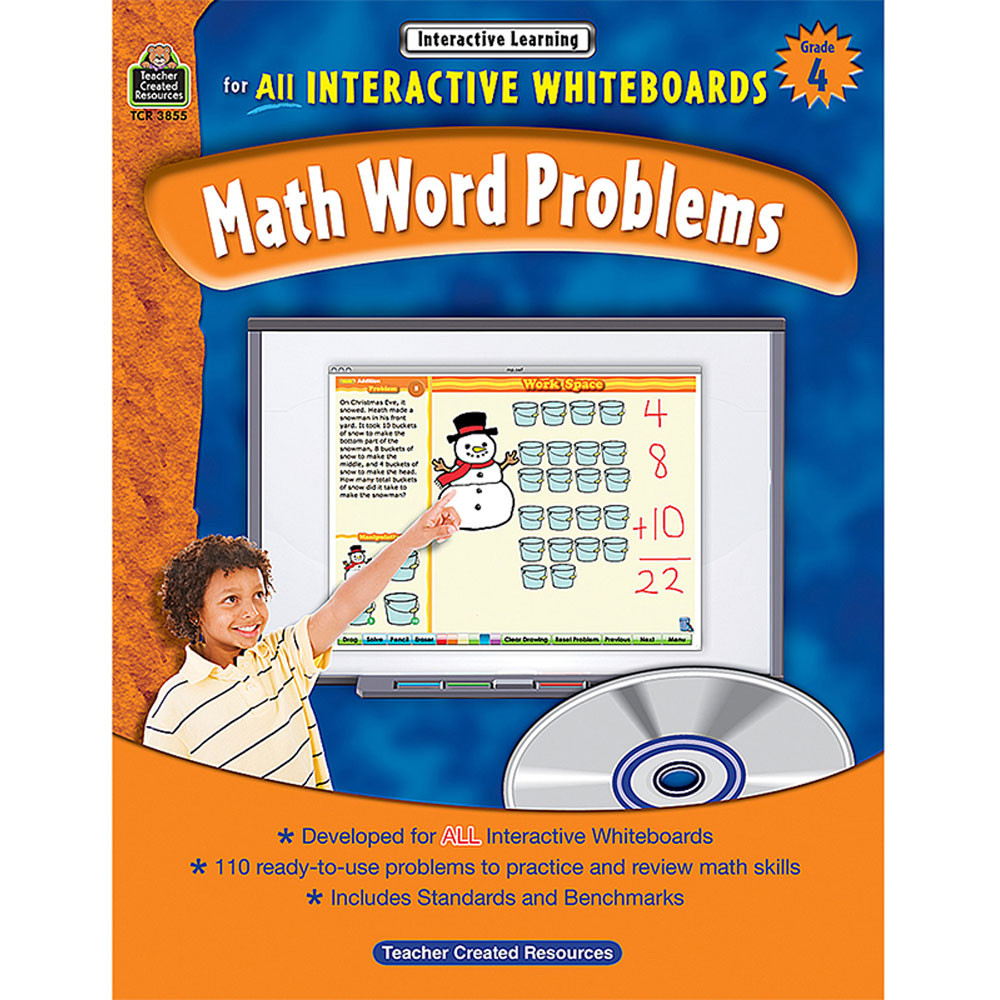 TCR3855 - Interactive Learning Gr 4 Math Word Problems in Math
