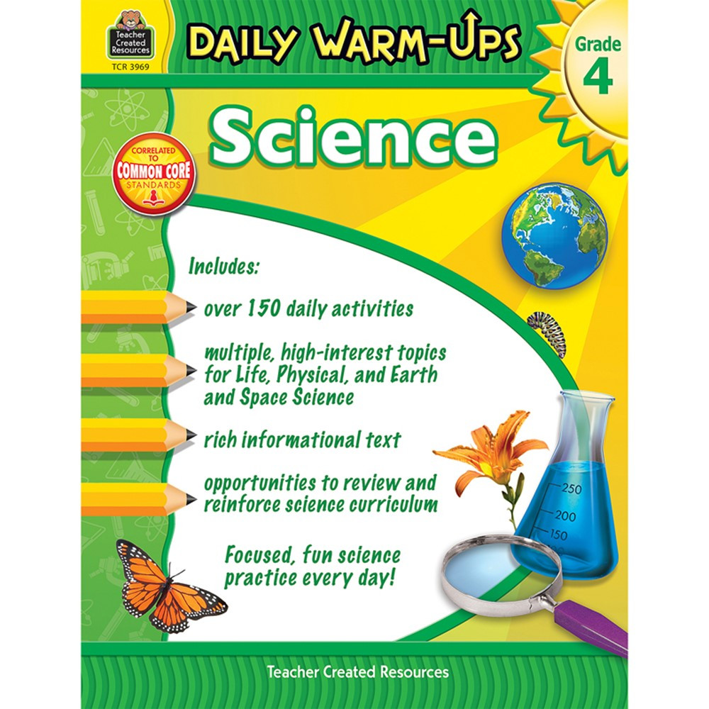 TCR3969 - Daily Warm Ups Science Gr 4 in Activity Books & Kits