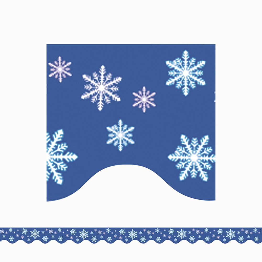 TCR4139 - Snowflakes Border Trim in Holiday/seasonal
