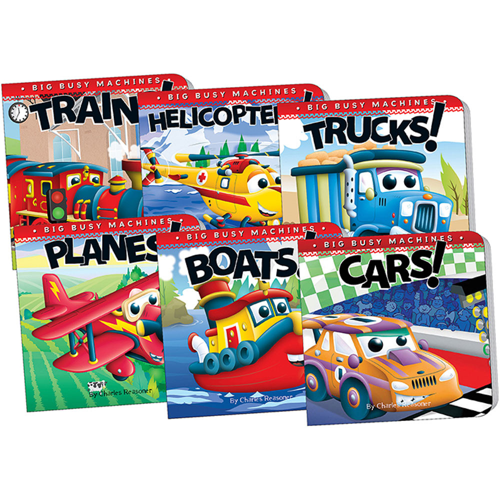 TCR418723 - Big Machines Board Book Set Of 6 in Classroom Favorites