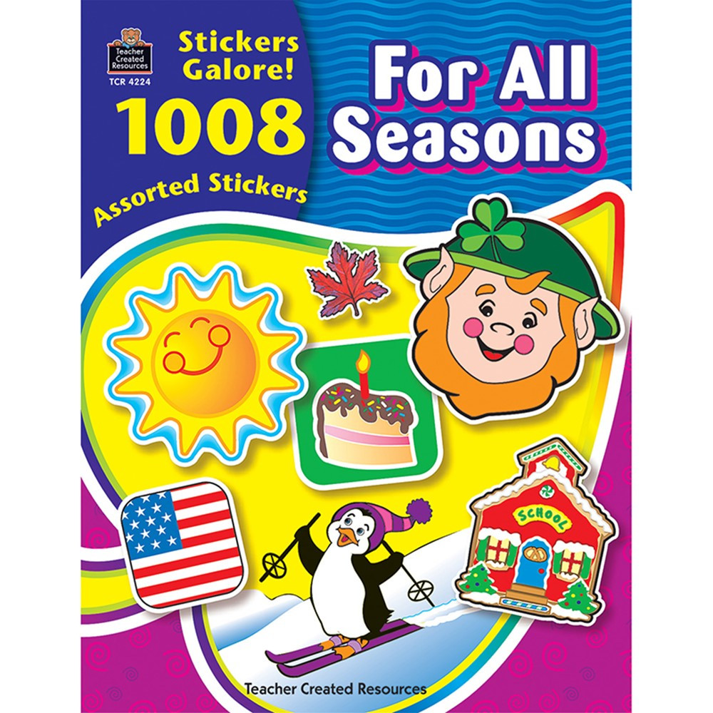 TCR4224 - For All Seasons Sticker Book 1008Pk in Holiday/seasonal