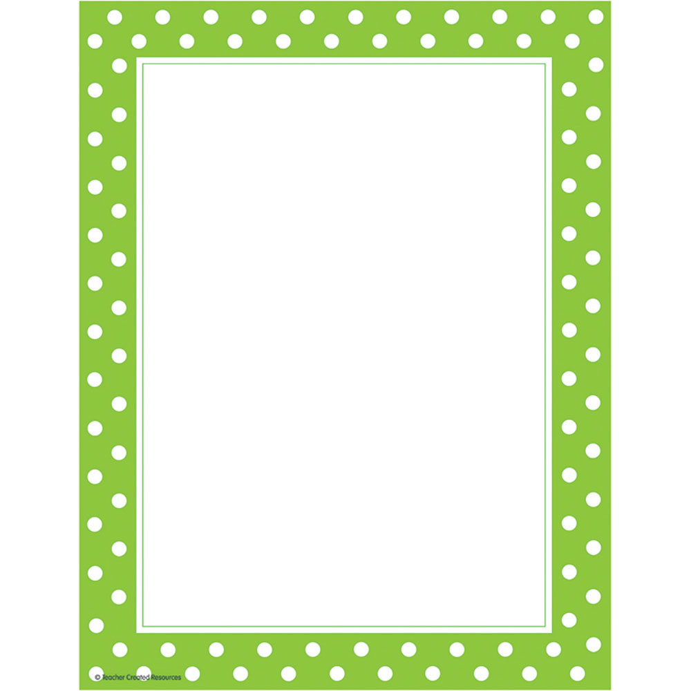 TCR4765 - Lime Polka Dots Computer Paper in Design Paper/computer Paper