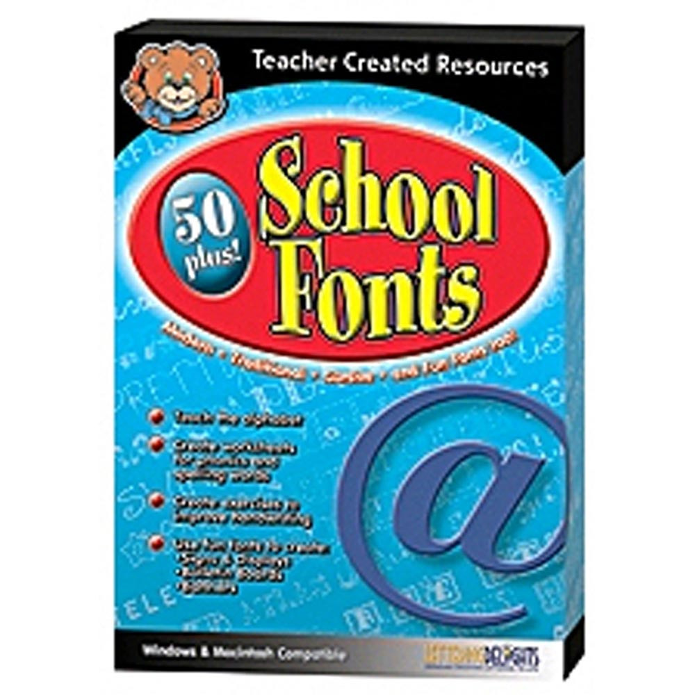 TCR5095 - 50 Plus School Fonts in Clip Art