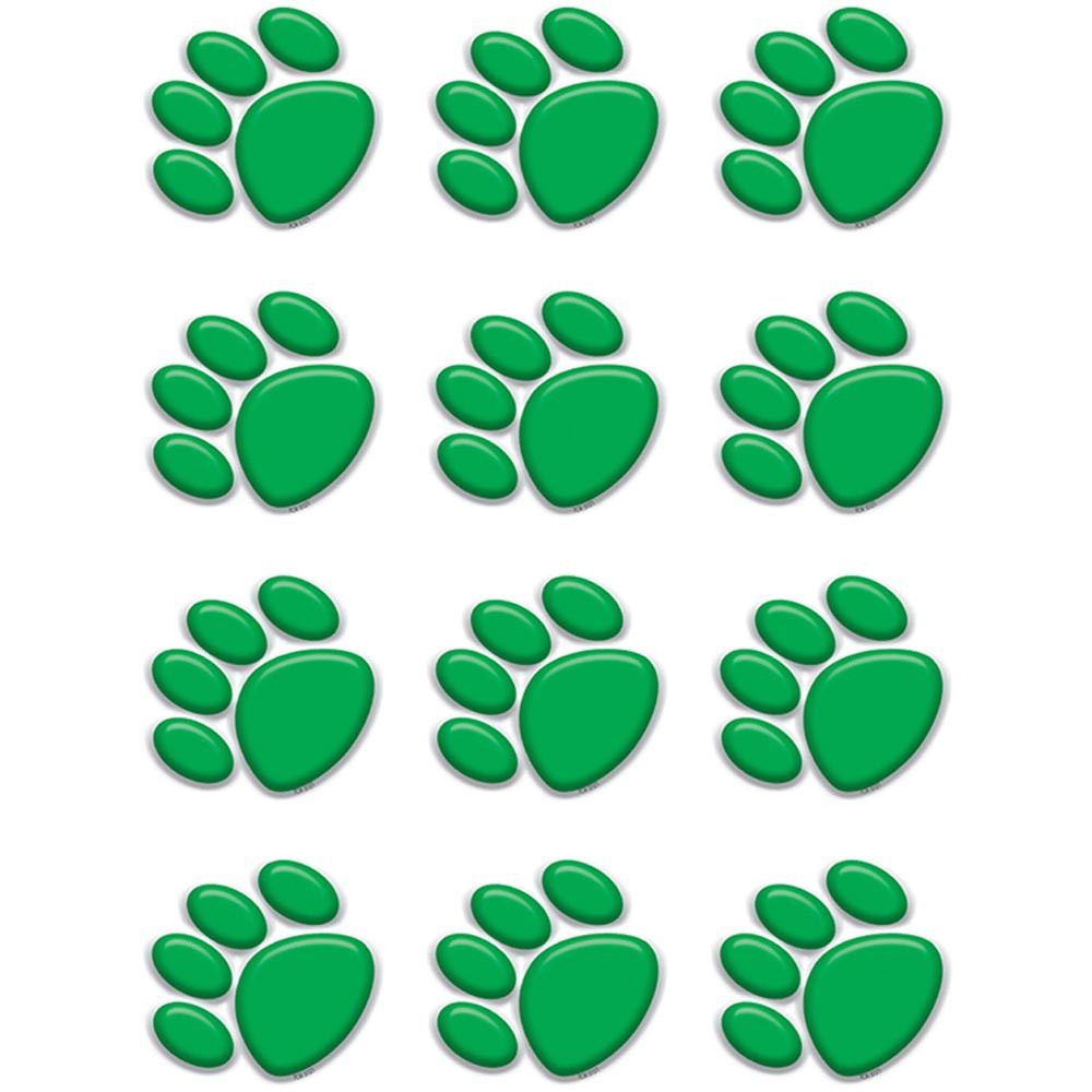 TCR5121 - Green Paw Prints Mini Accents in Accents