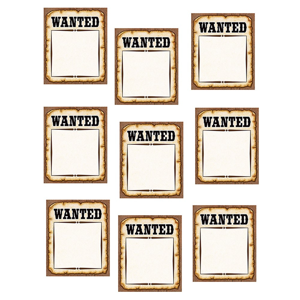 TCR5138 - Western Wanted Posters Accents in Accents