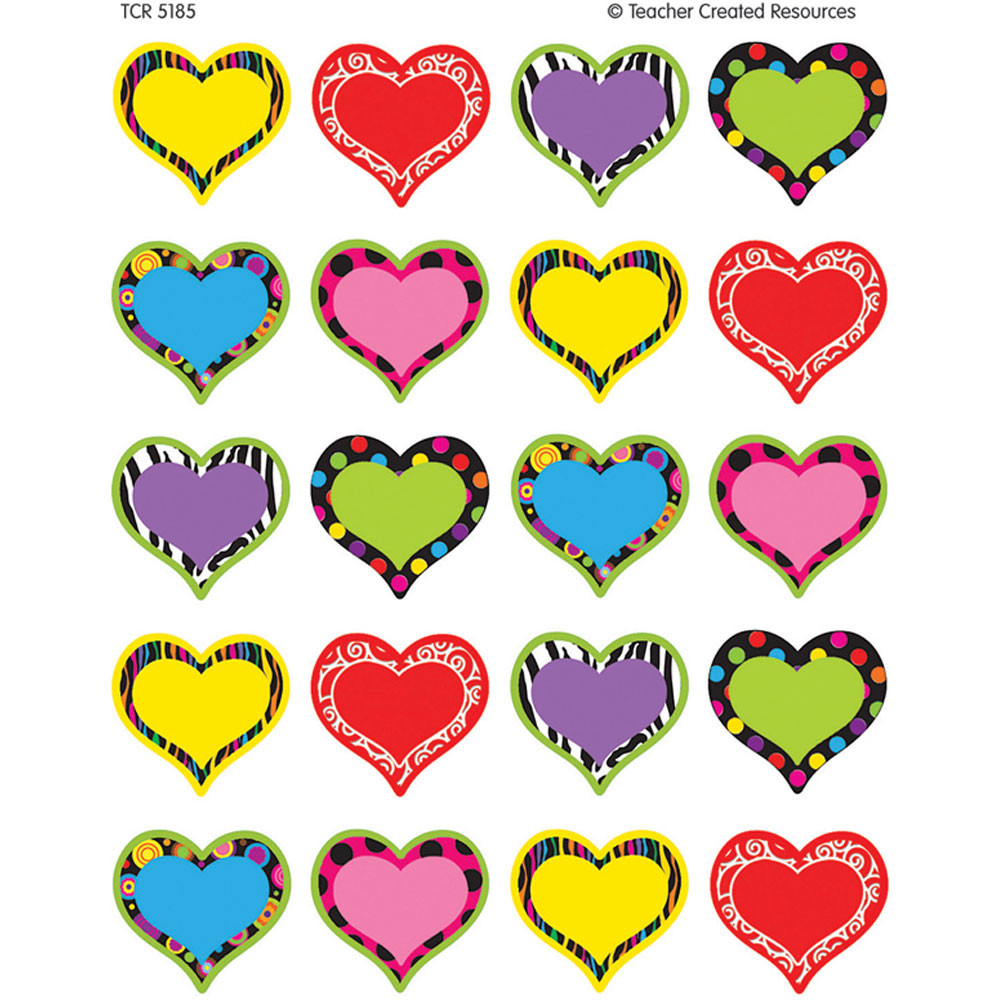 TCR5185 - Fancy Hearts Stickers in Holiday/seasonal