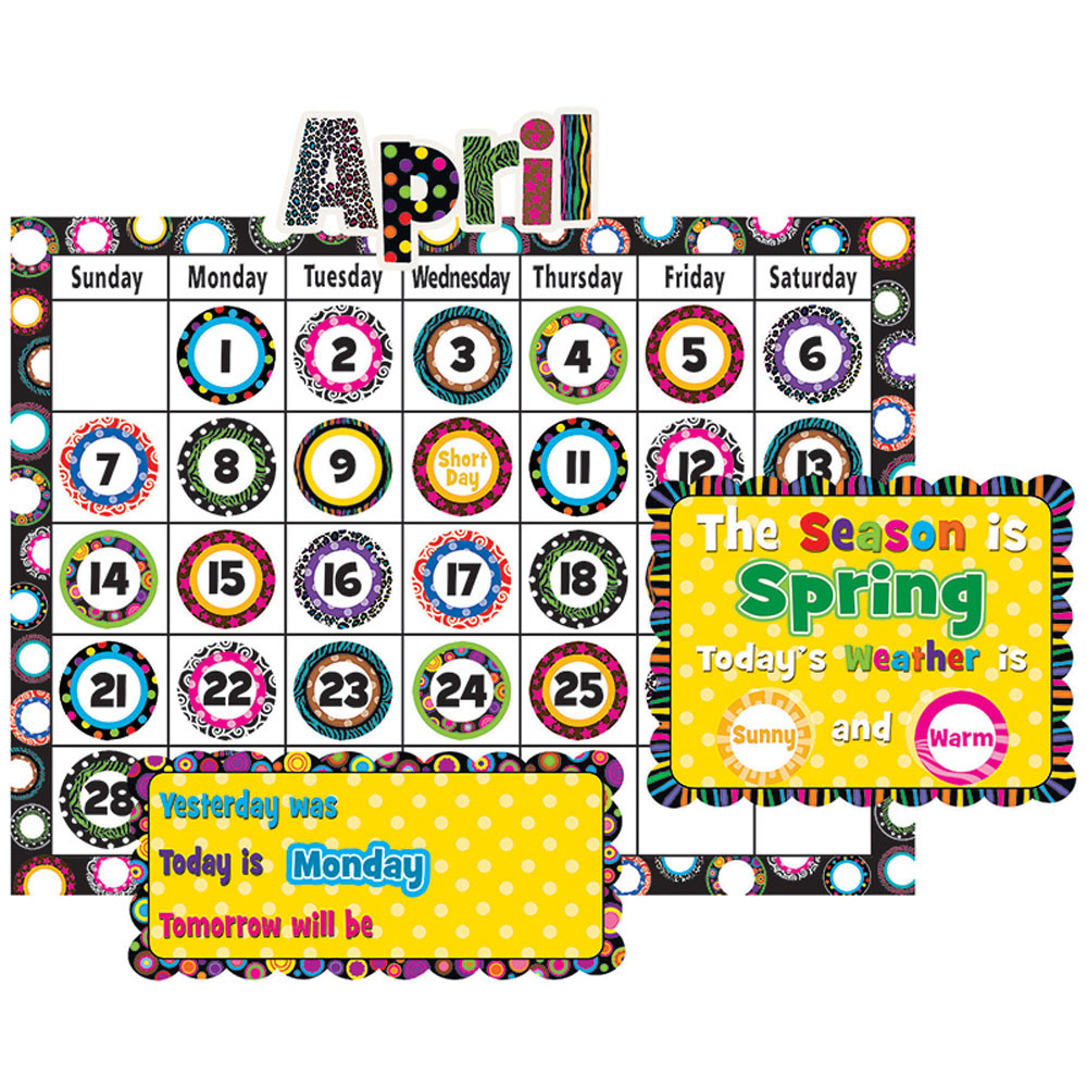 Fancy Circles Calendar Bulletin Board Set TCR5205 Teacher Created