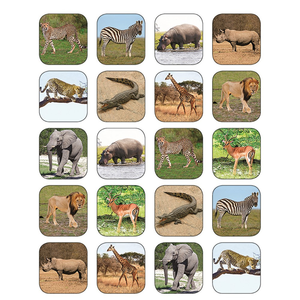 TCR5468 - Safari Animals Stickers in Stickers