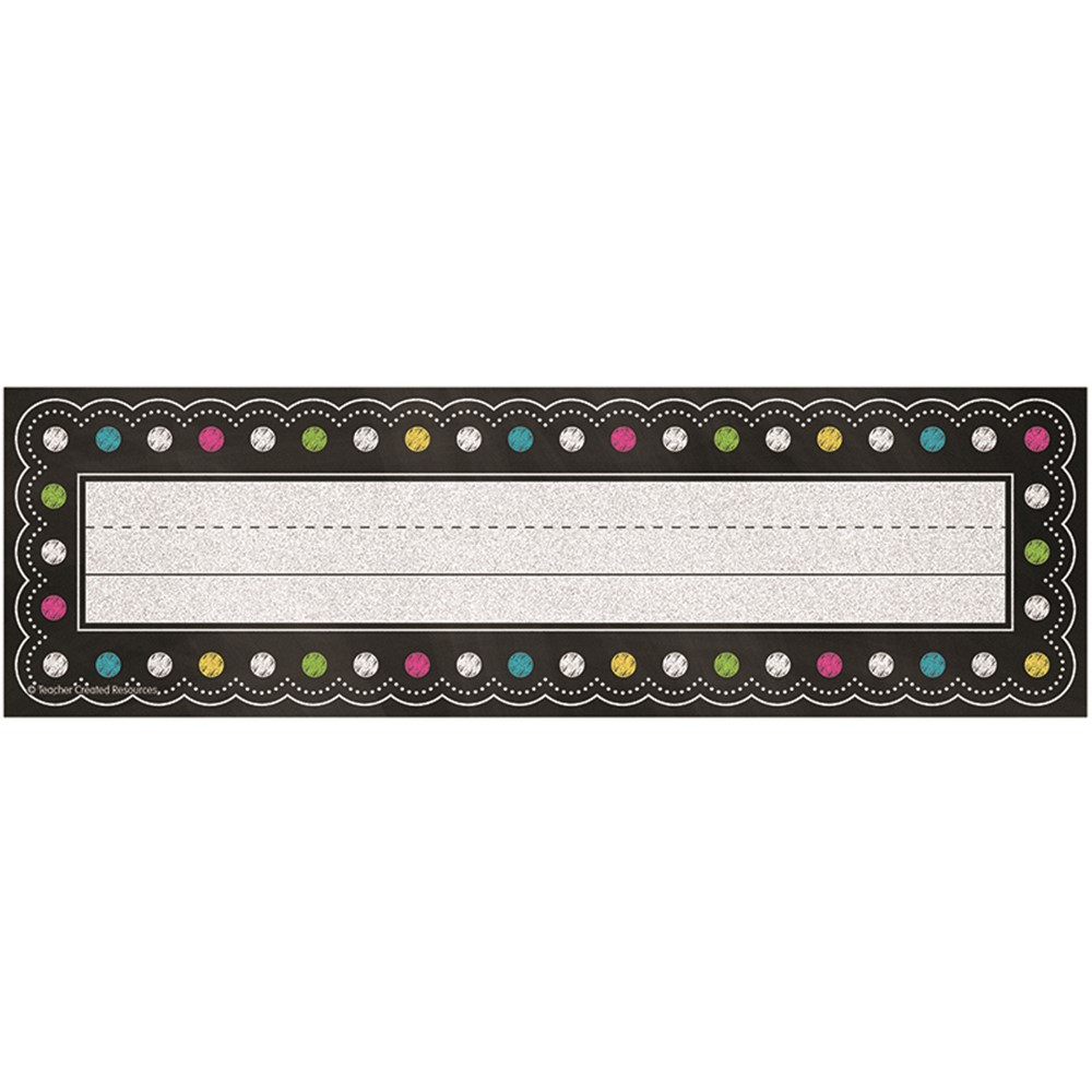 TCR5624 - Chalkboard Brights Flat Name Plates in Name Plates