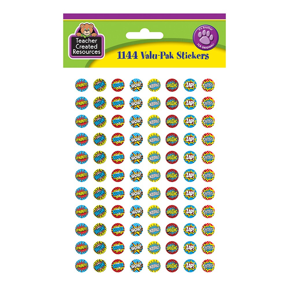 TCR5643 - Superhero Mini Stickers Valu Pak in Stickers