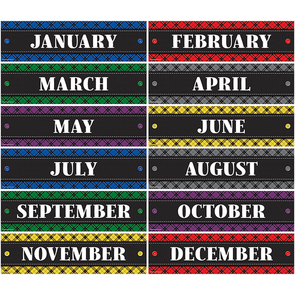 TCR5699 - Plaid Monthly Headliners in Calendars