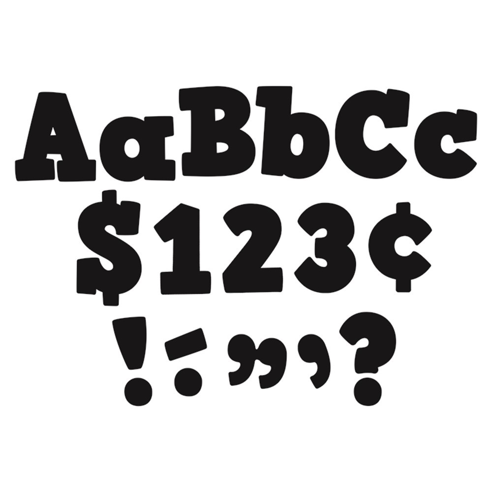TCR5822 - Black Bold Block 4 In Letters Combo Pack in Letters