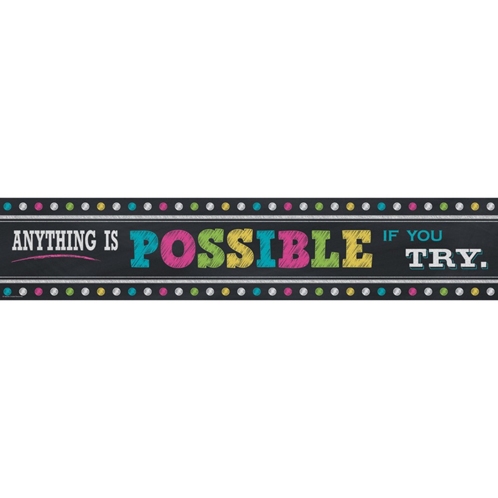 TCR5840 - Chalkboard Brights Anything Is Possible Banner in Banners