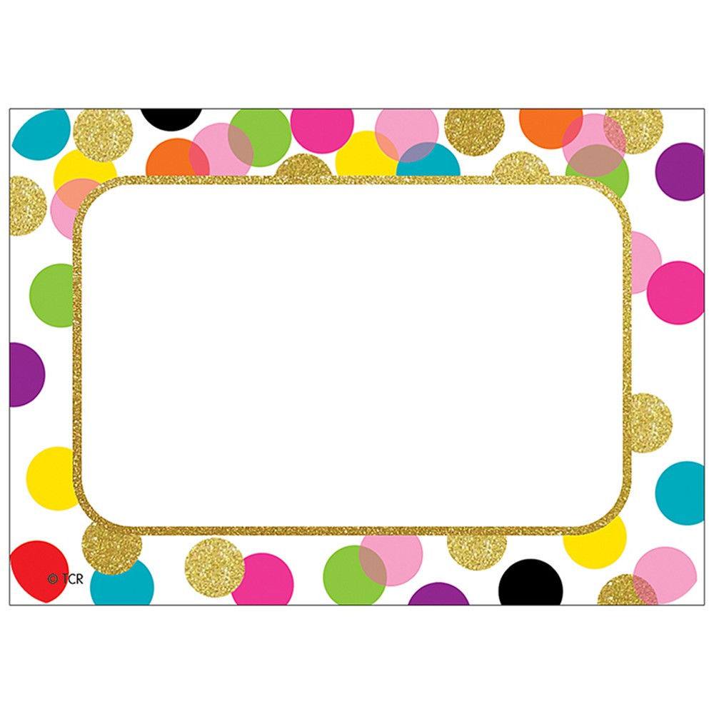 TCR5885 - Confetti Name Tags Labels in Name Tags