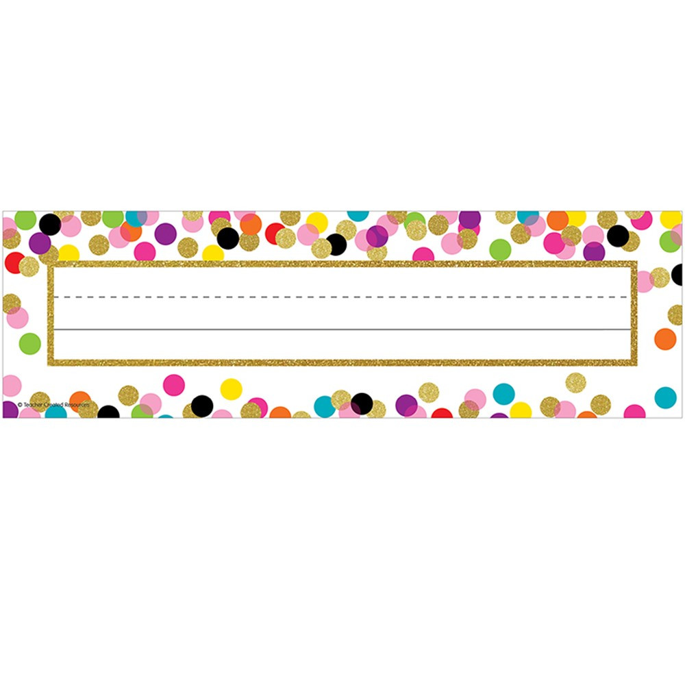 TCR5886 - Confetti Name Plates in Name Plates