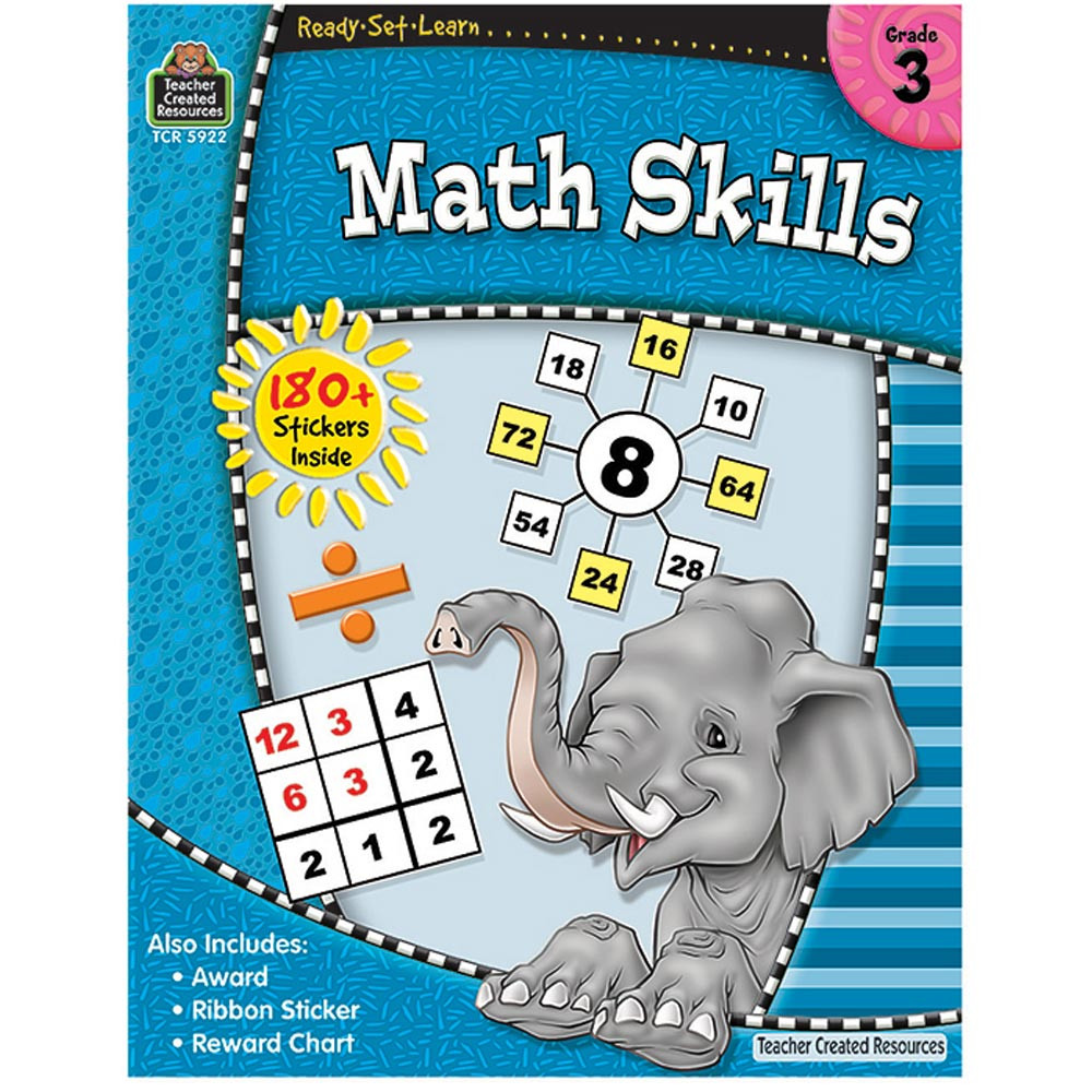 TCR5922 - Ready-Set-Learn Math Skills Gr 3 in Activity Books