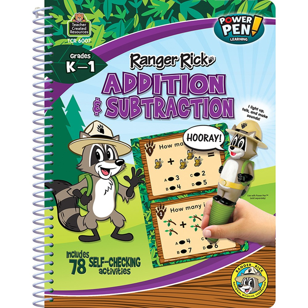 Ranger Rick Power Pen Learning Book: Addition & Subtraction - TCR6007 | Teacher Created Resources | Flash Cards