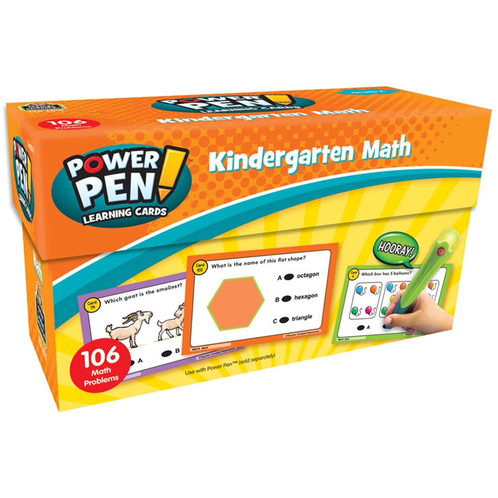 Power Pen Learning Cards: Math Grade K - TCR6010 | Teacher Created Resources | Flash Cards