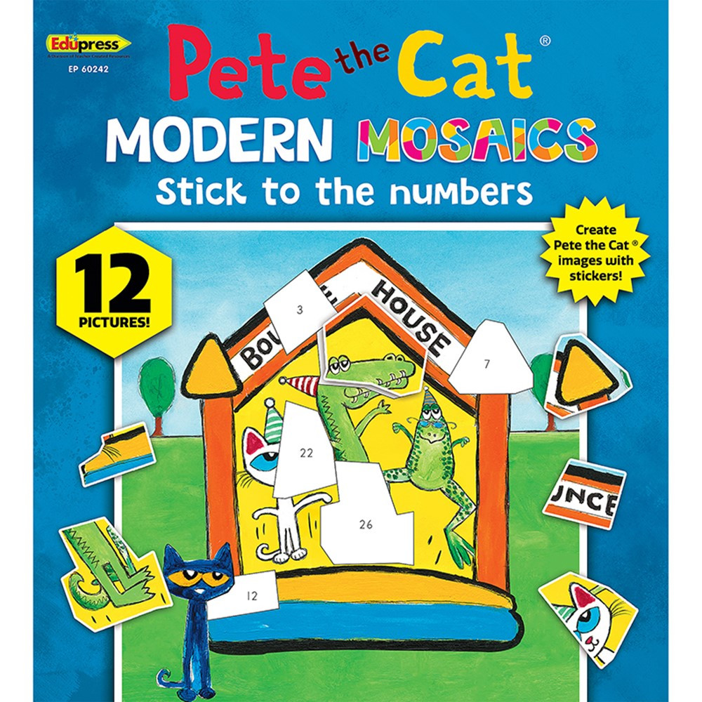 Pete The Cat Modern Mosaics Stick to the Numbers - TCR60242 | Teacher Created Resources | Art Activity Books