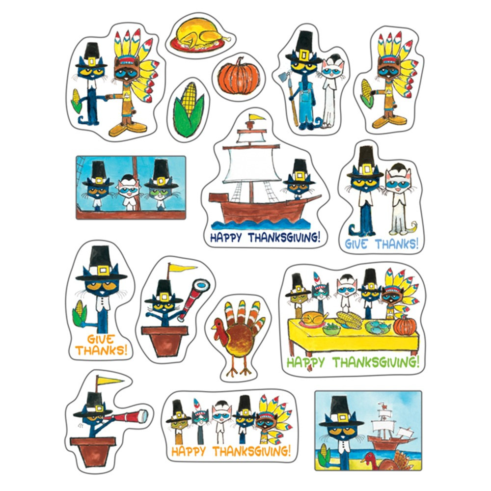 Pete the Cat Thanksgiving Stickers - TCR62024 | Teacher Created Resources | Stickers
