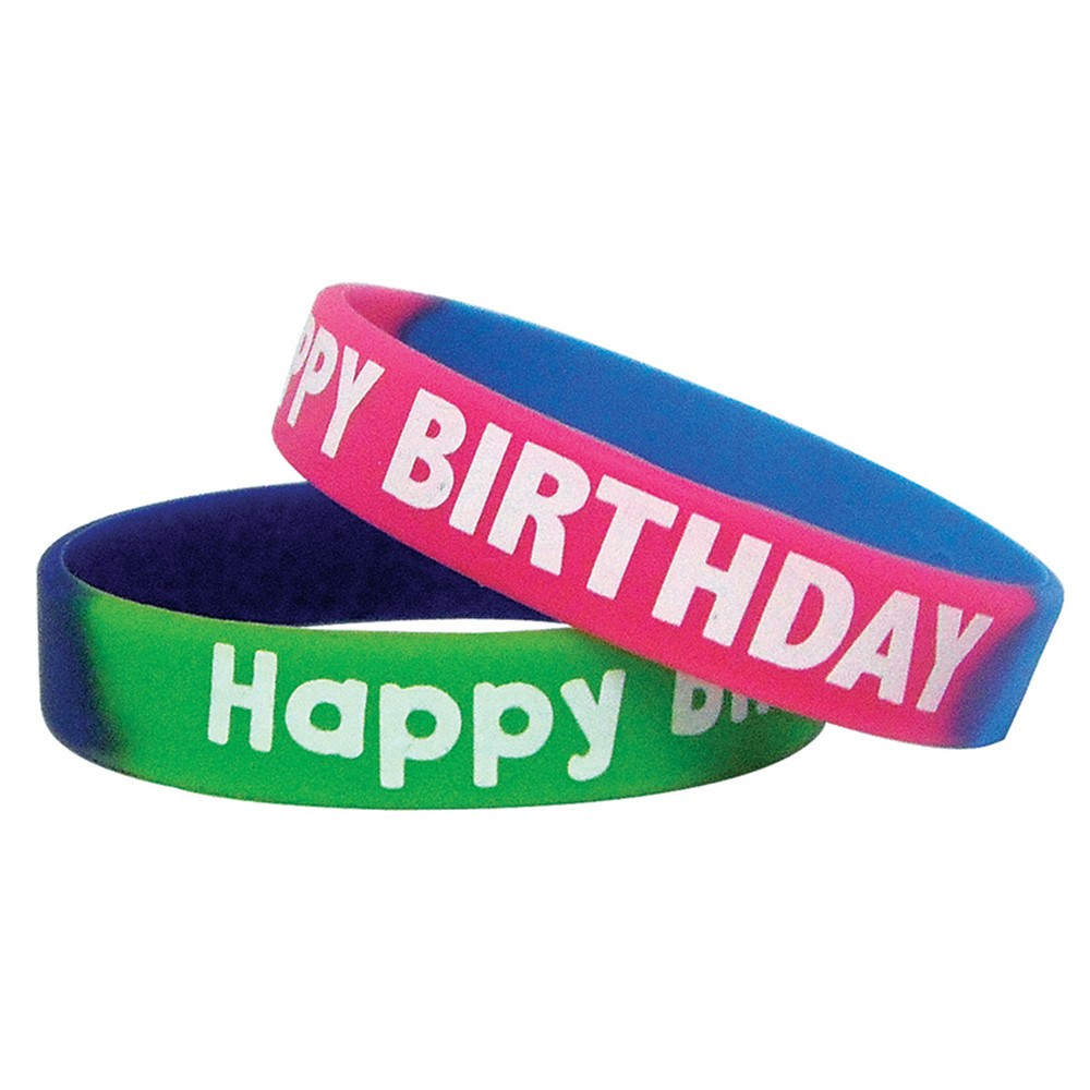 TCR6571 - Fancy Happy Birthday Wristbands in Novelty