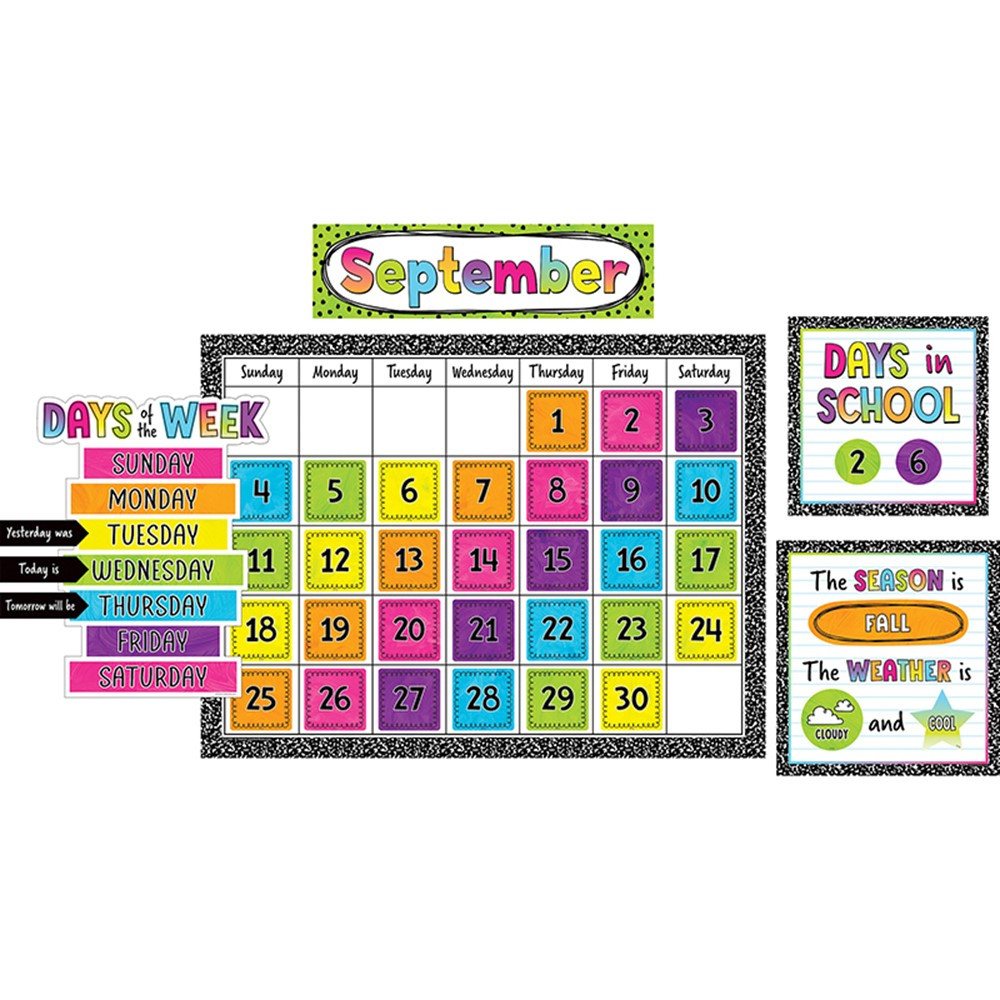 Brights 4Ever Calendar Bulletin Board Set - TCR6921 | Teacher Created Resources | Calendars