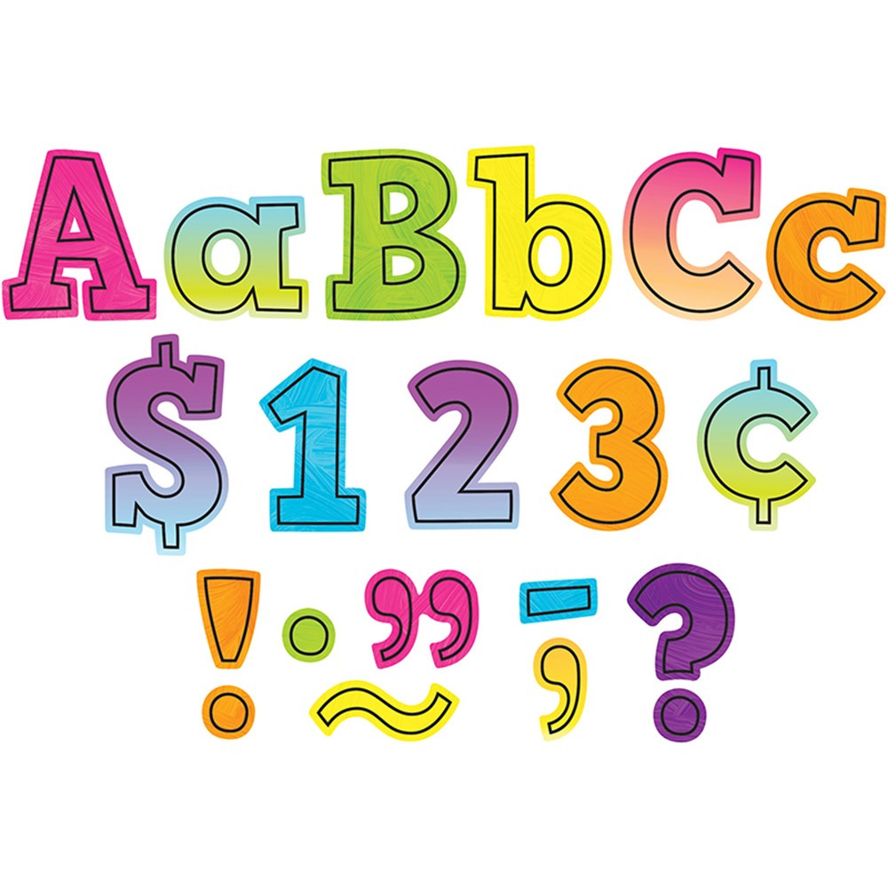 Brights 4Ever Bold Block 4" Letters Combo Pack, Pack of 230 - TCR6936 | Teacher Created Resources | Letters