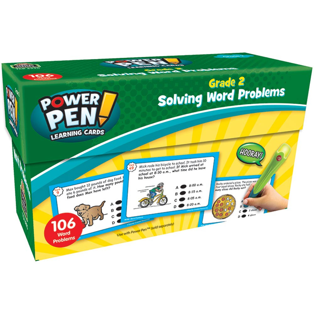 TCR6990 - Power Pen Learning Cards Gr 2 Solving Word Problems in Games & Activities