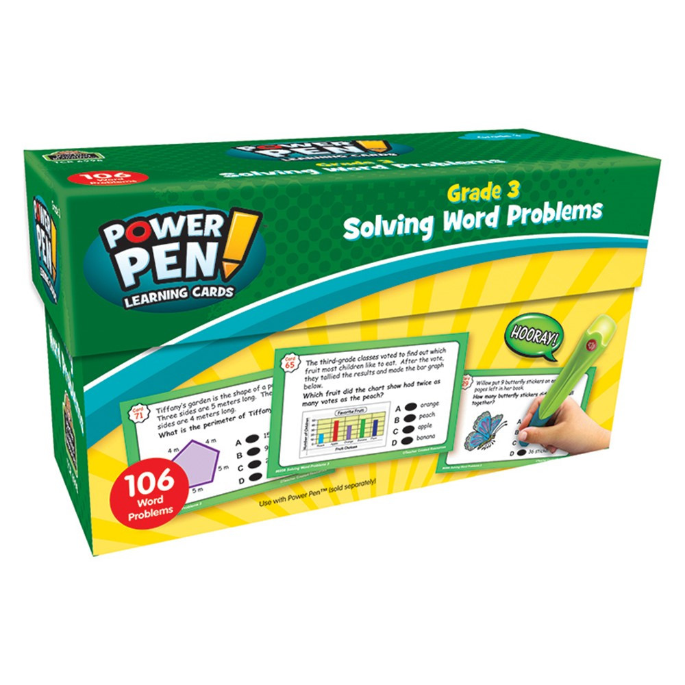 Power Pen? Learning Cards: Solving Word Problems (Gr. 3) - TCR6998 | Teacher Created Resources