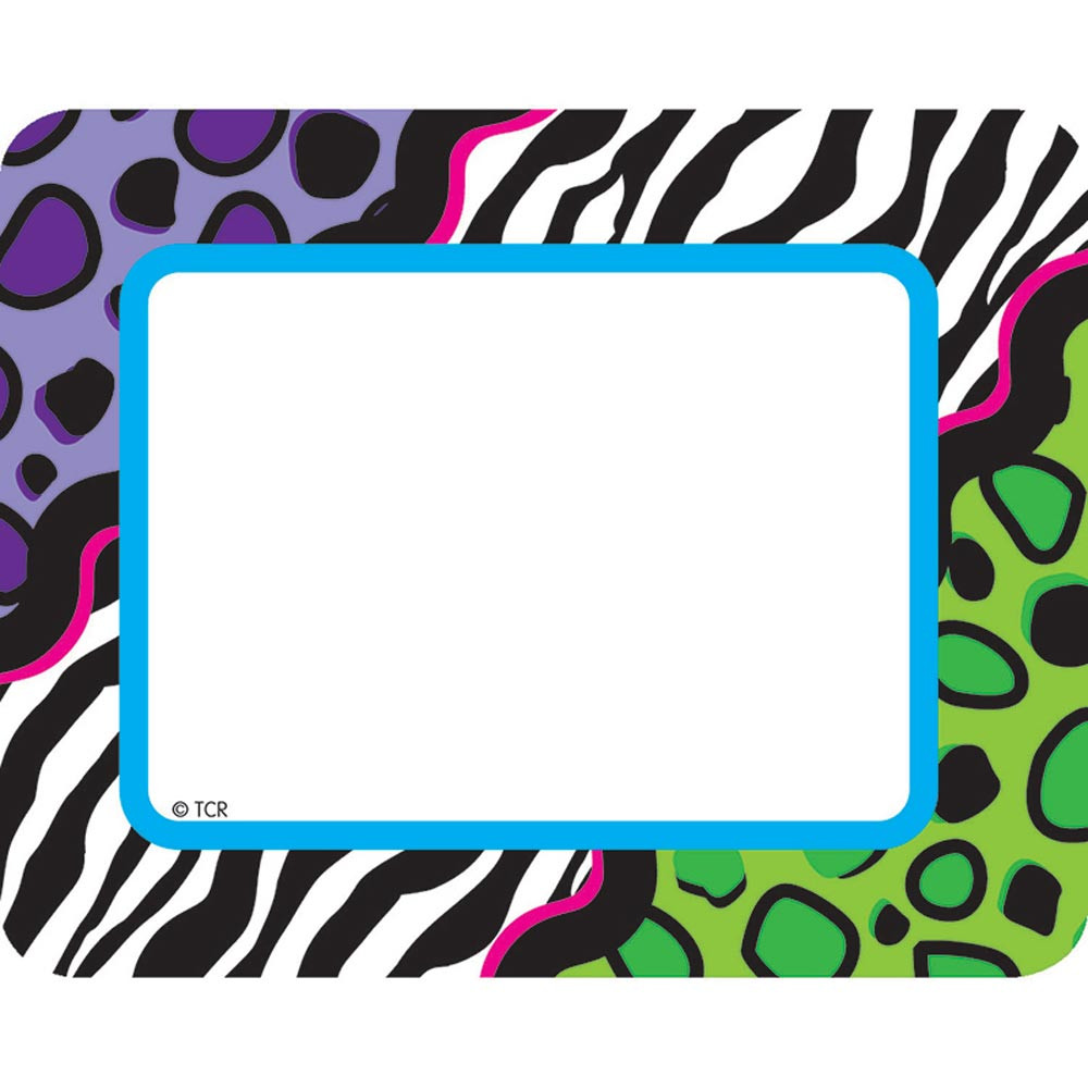 TCR70117 - Colorful Leopard Label in Name Tags