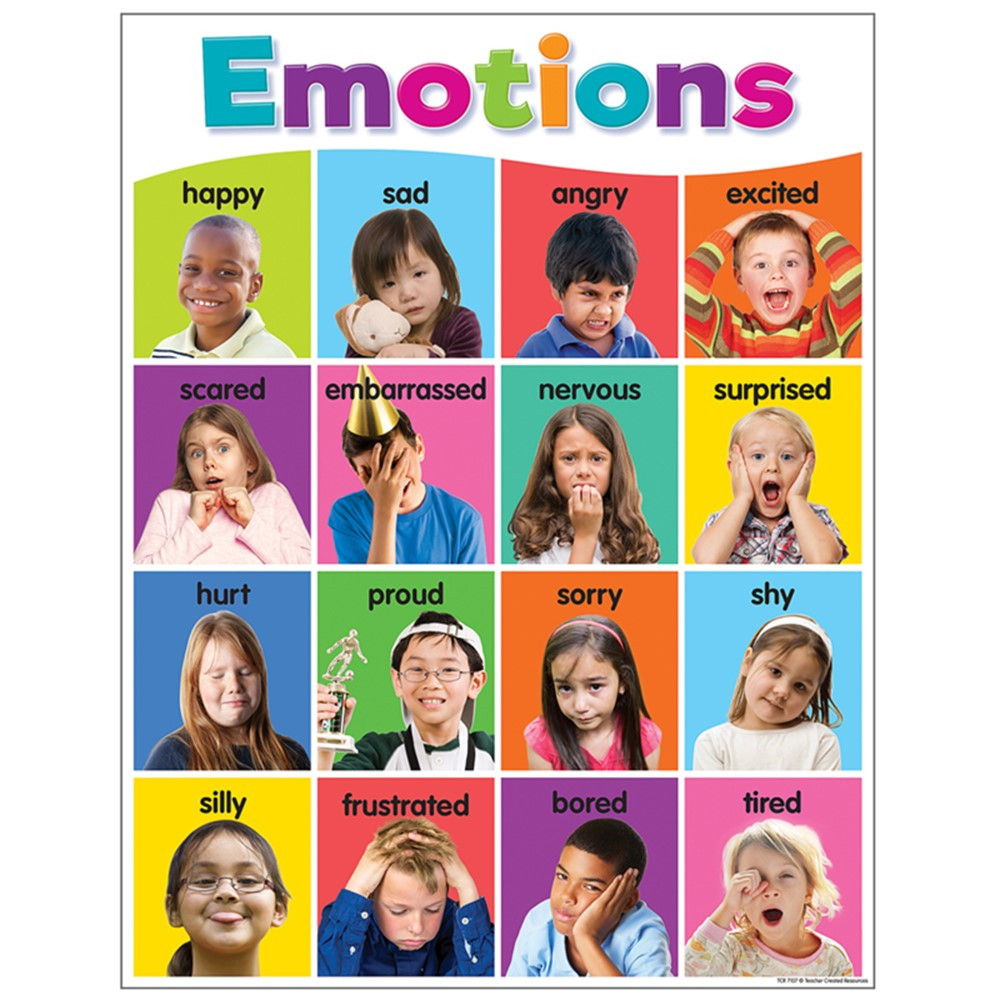 Colorful Emotions Chart, 17 x 22" - TCR7107 | Teacher Created Resources | Classroom Theme"