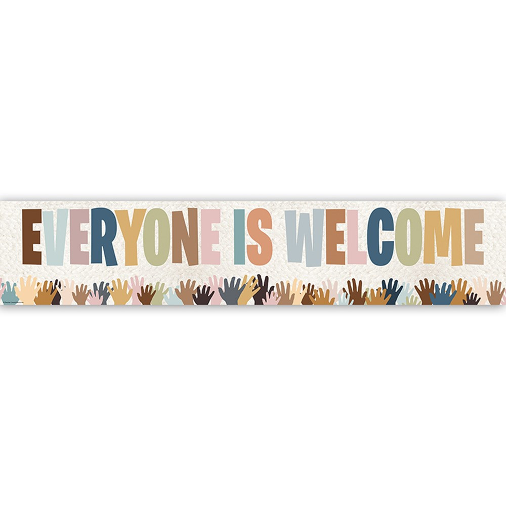 Everyone is Welcome Helping Hands Banner - TCR7131 | Teacher Created Resources | Banners