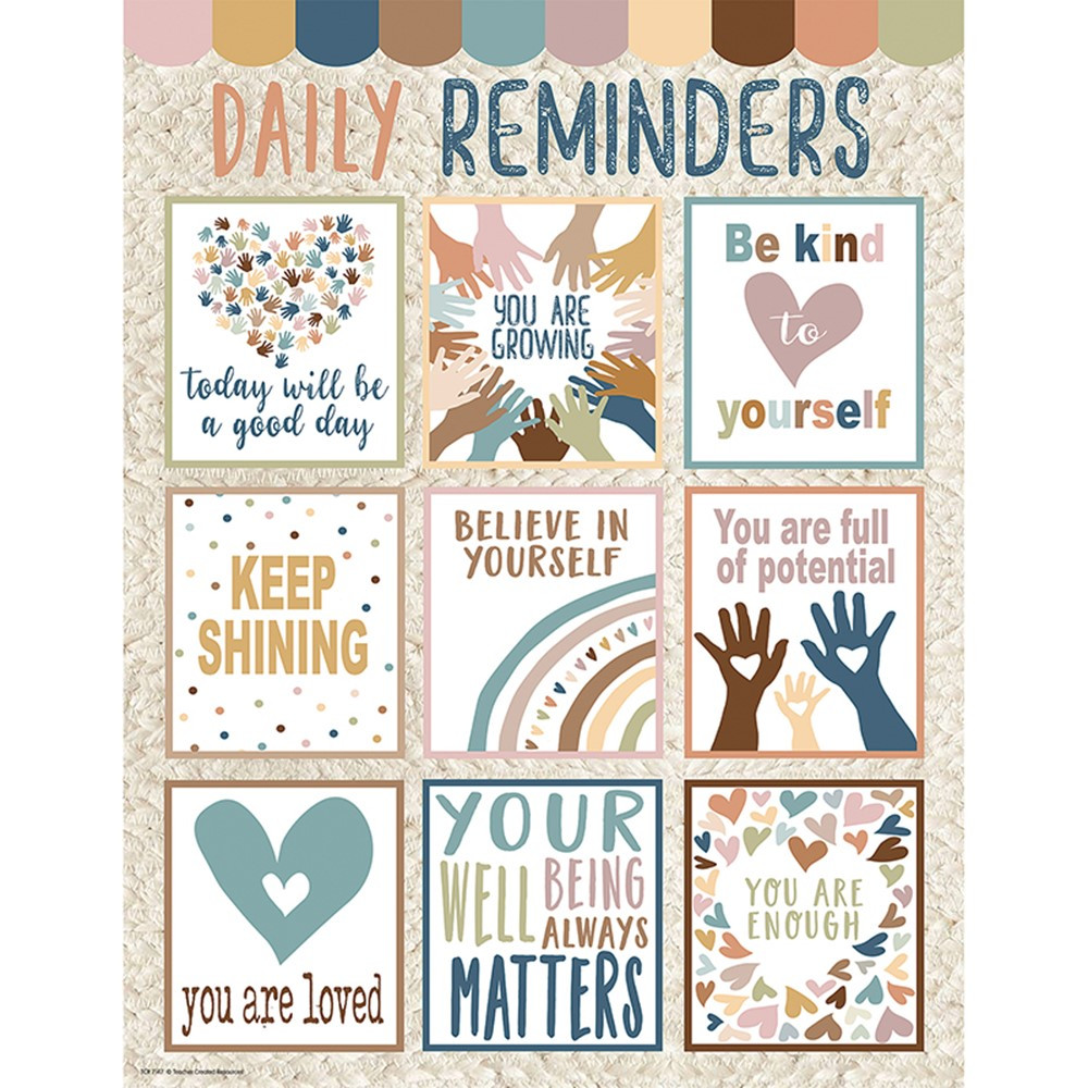 Everyone is Welcome Daily Reminders Chart - TCR7147 | Teacher Created Resources | Classroom Theme