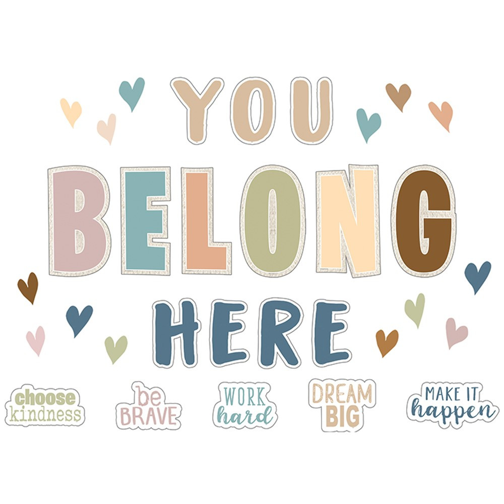 Everyone is Welcome You Belong Here Bulletin Board - TCR7168 | Teacher Created Resources | Classroom Theme
