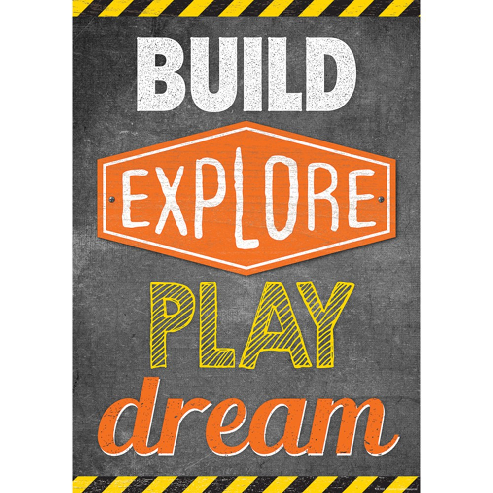 Build, Explore, Play, Dream Positive Poster - TCR7433 | Teacher Created Resources | Motivational