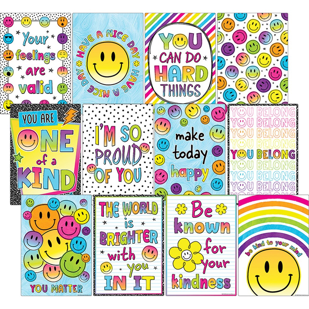 Brights 4Ever Positive Sayings Small Poster Pack, Pack of 12 - TCR7469 | Teacher Created Resources | Classroom Theme