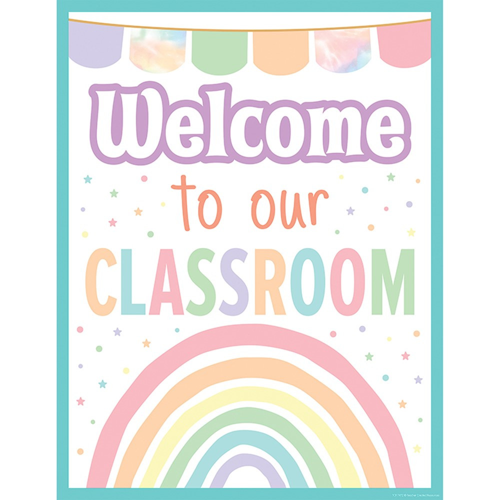 Pastel Pop Welcome To Our Classroom Chart - TCR7472 | Teacher Created Resources | Classroom Theme