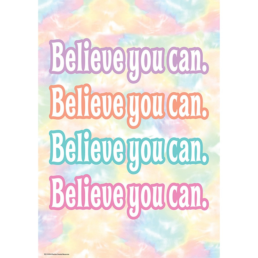 Believe You Can Positive Poster - TCR7478 | Teacher Created Resources | Motivational