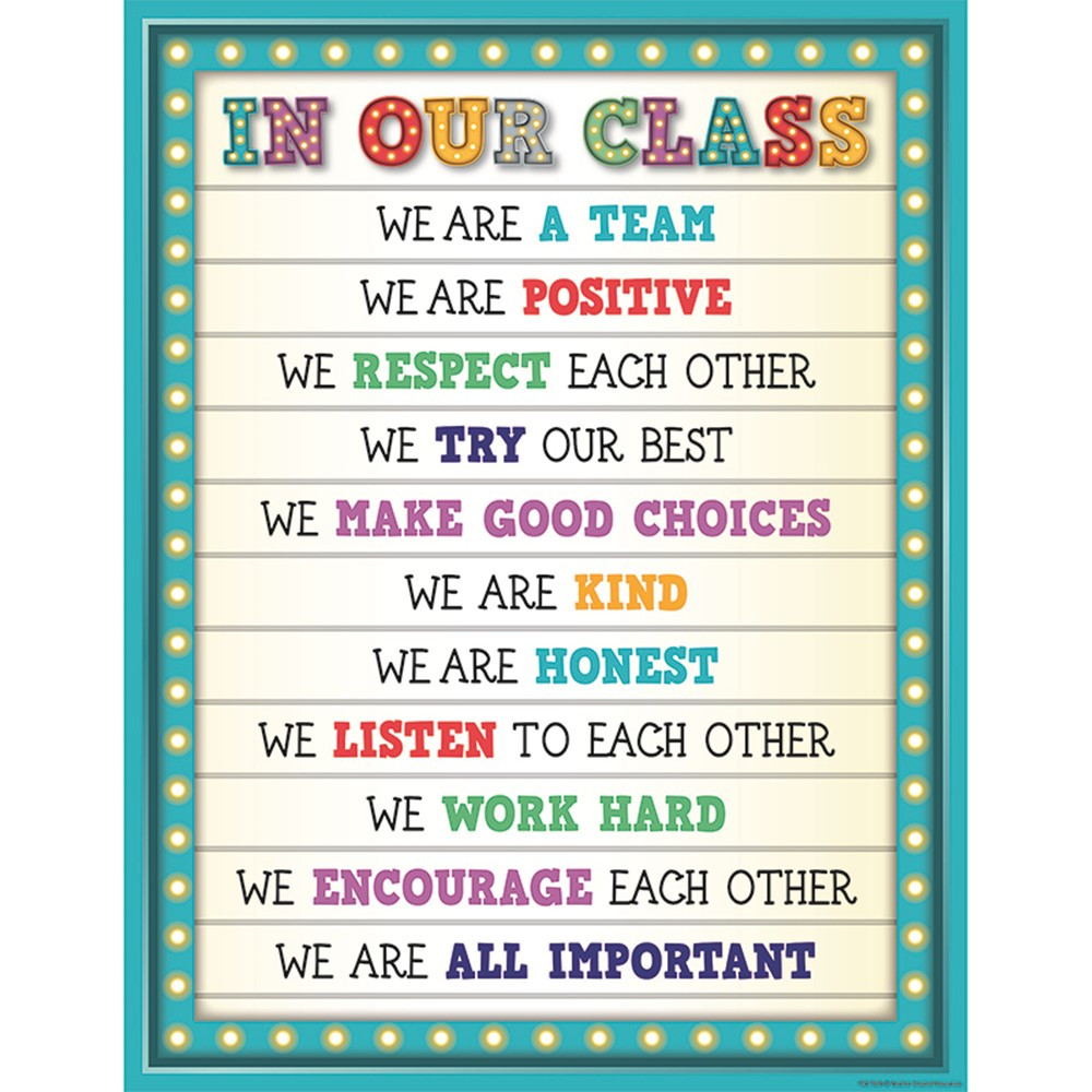 TCR7528 - Marquee In Our Class Chart in Classroom Theme