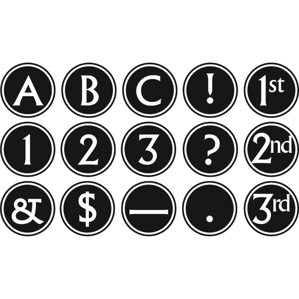 Circle Letters, Big, Bold, Black & White - TCR75400 | Teacher Created Resources | Letters