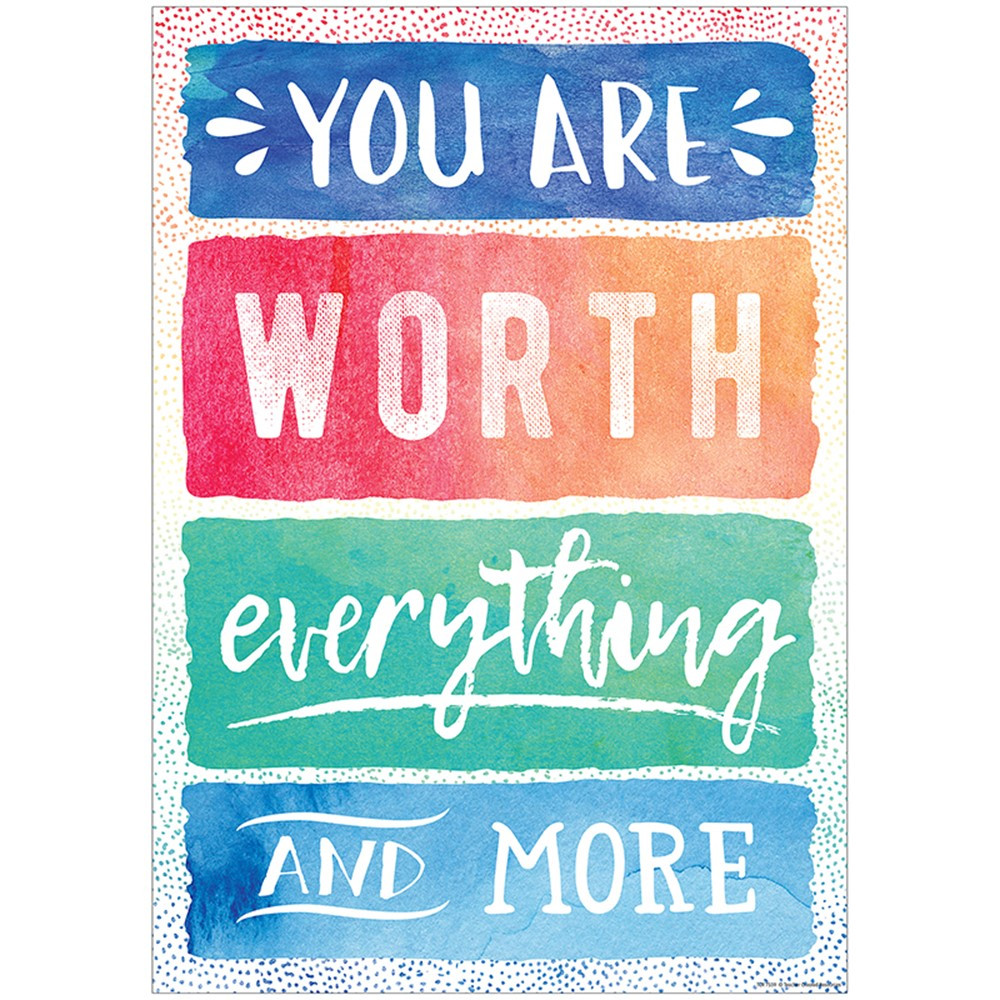 TCR7560 - You Are Worth Everything More Chart in Motivational