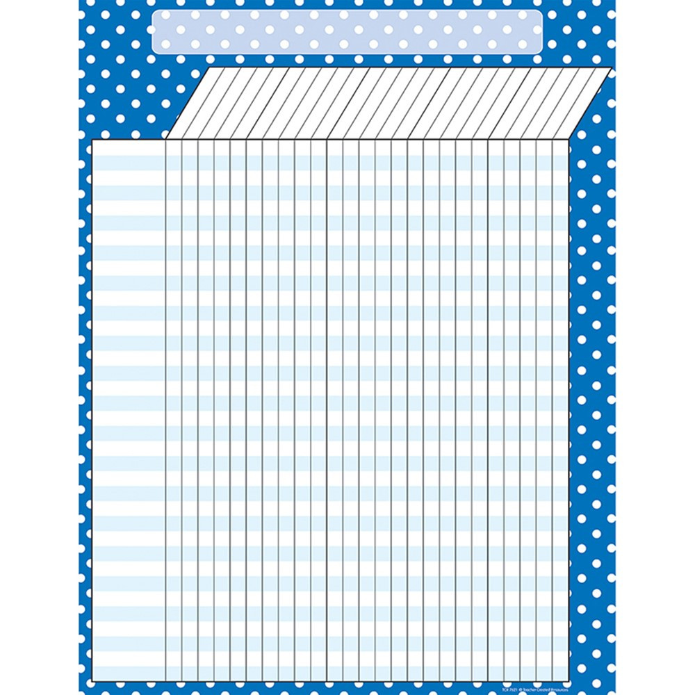 TCR7621 - Blue Polka Dots Incentive Chart in Incentive Charts
