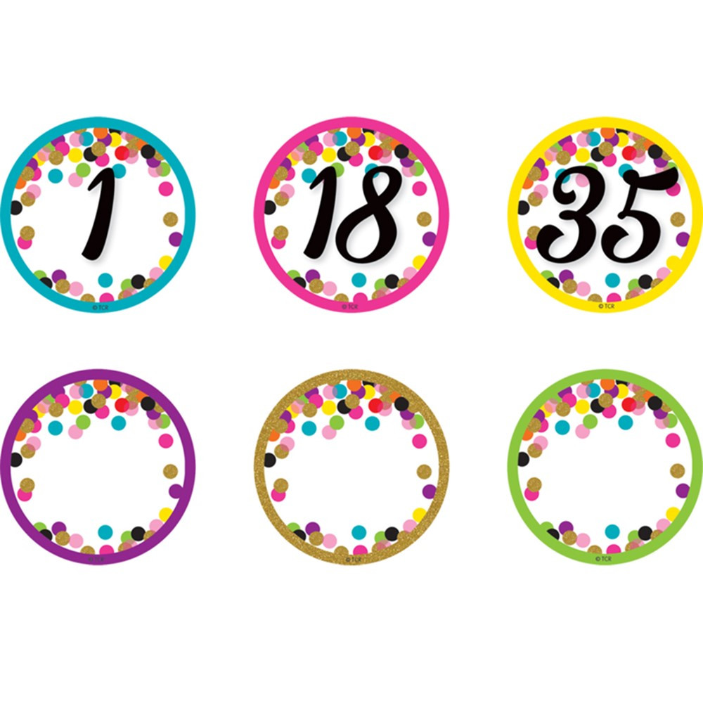 Confetti Numbers Magnetic Accents - TCR77007 | Teacher Created Resources | Letters