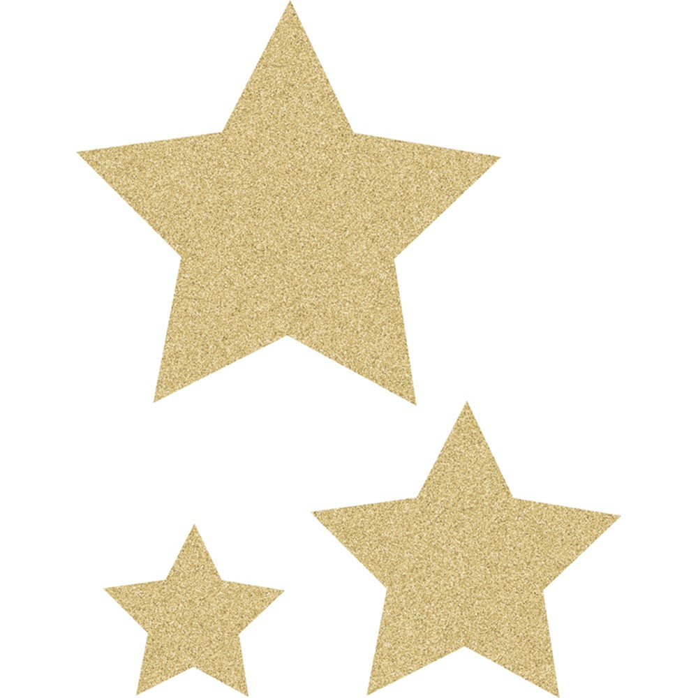 Gold Glitz Stars Accents, Assorted Sizes - TCR77025 | Teacher Created Resources | Accents
