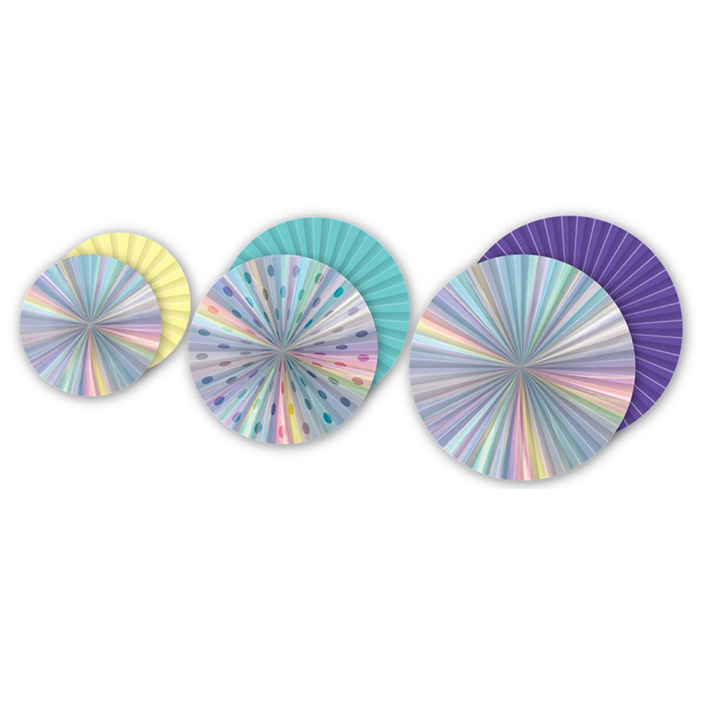 Iridescent Hanging Paper Fans - TCR77028 | Teacher Created Resources | Accents