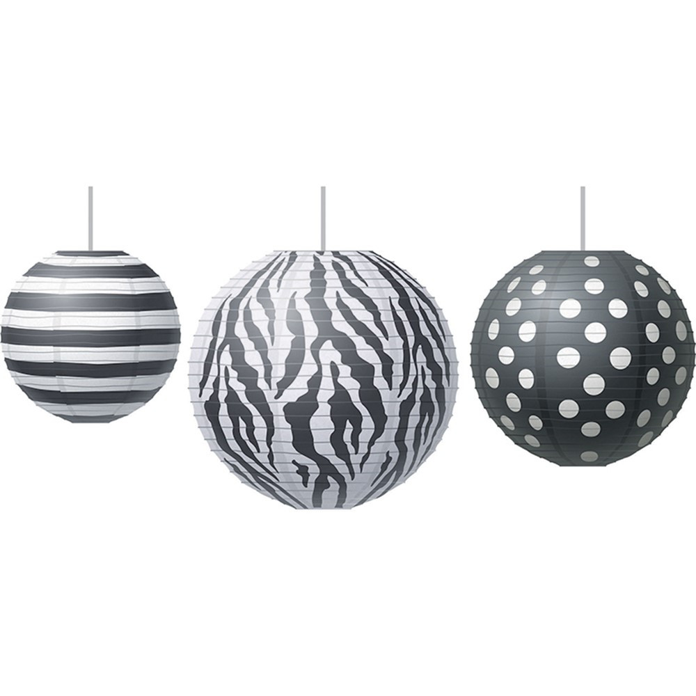 TCR77101 - Paper Lanterns Big Bold Black & White in Accents