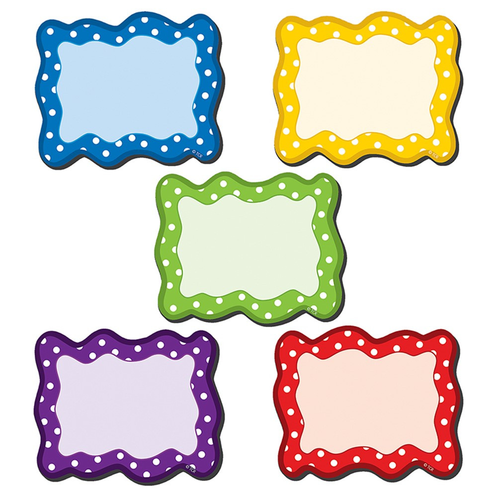 TCR77210 - Polka Dots Blank Cards Magnetic Accents in Accents