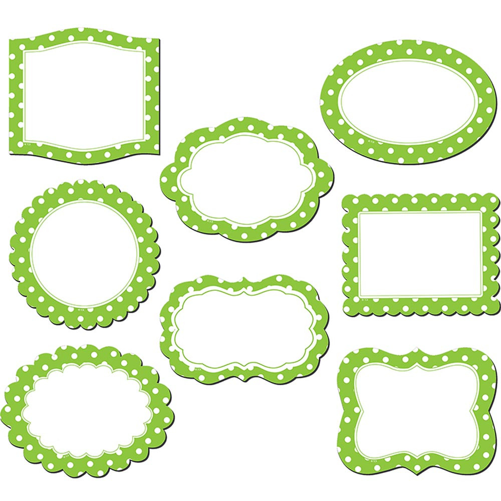 TCR77219 - Lime Polka Dots Frames Magnetic Accents in Accents