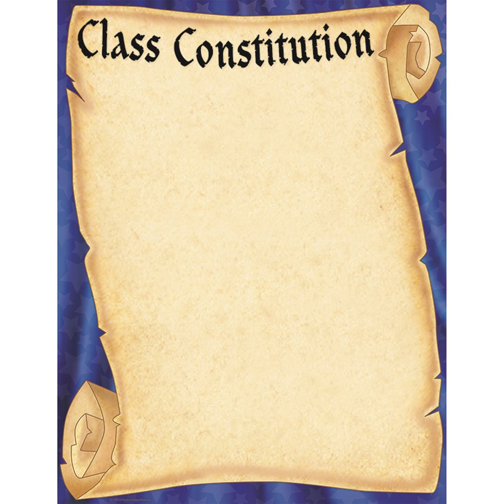 TCR7721 - Class Constitution Scroll Chart in Social Studies