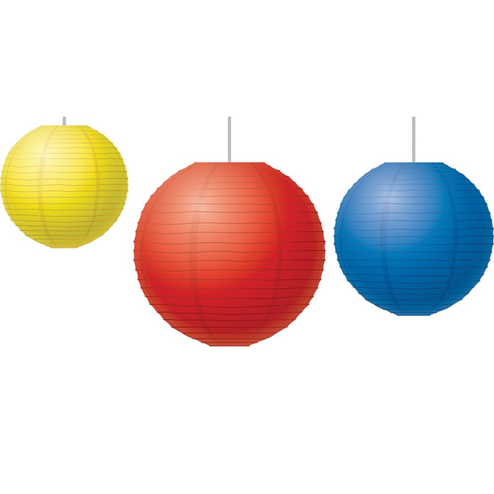 TCR77230 - Red Yellow & Blue Paper Lanterns in Art & Craft Kits